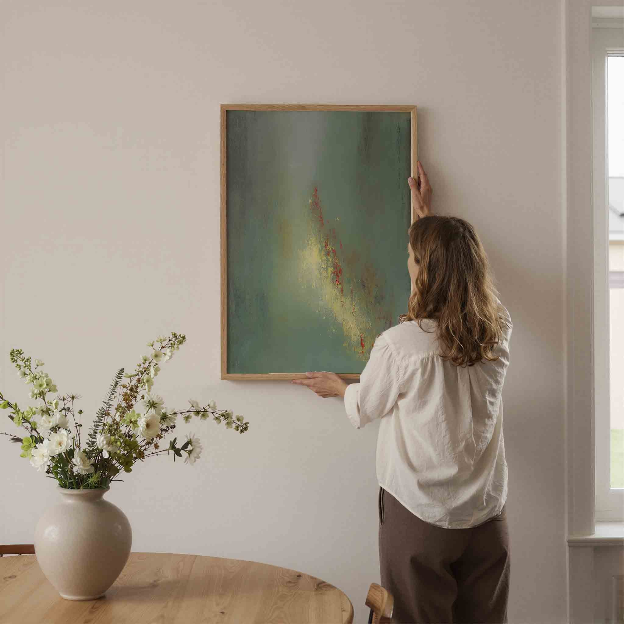 Abstracte kleurenexplosie Poster
