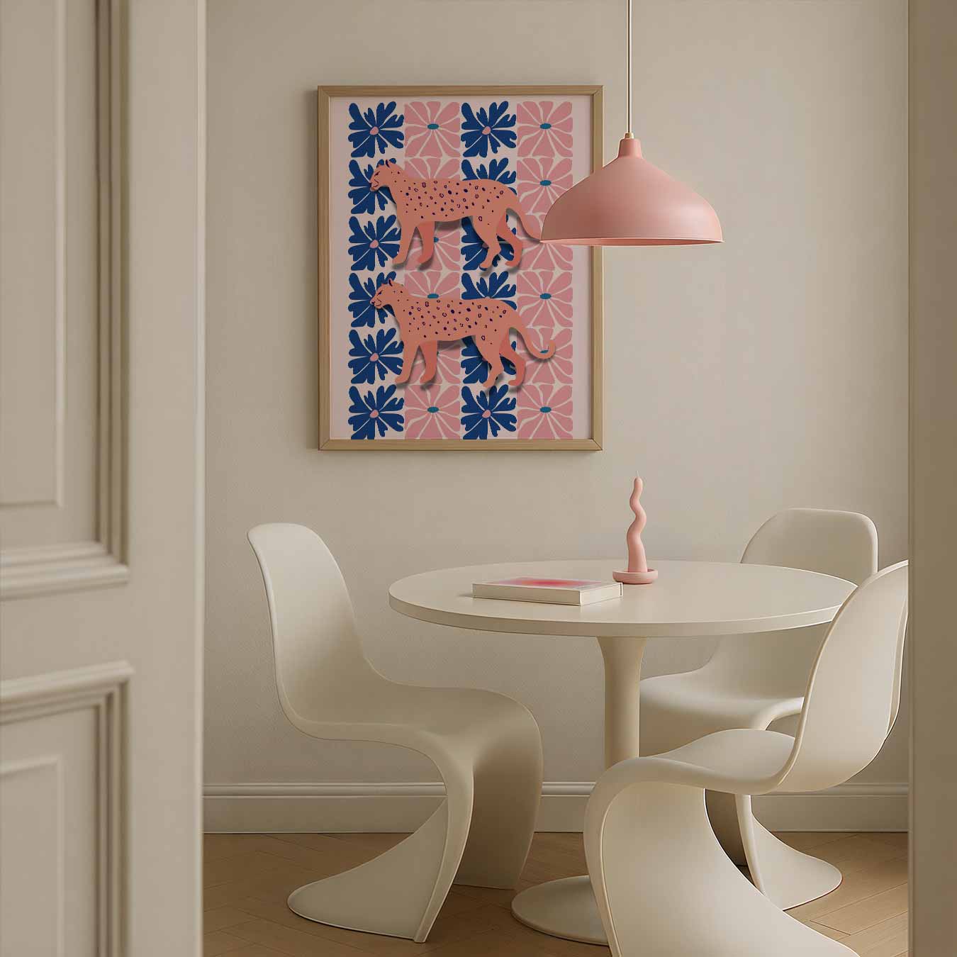 Tropische Luipaard Bloemenposter