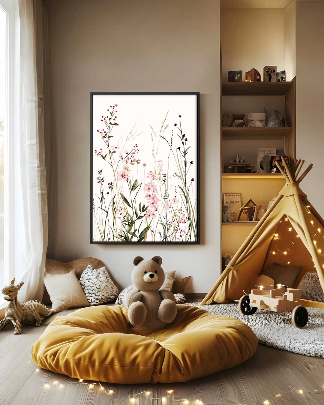 Bloemenveld in Bloei Kunstwerk-canvas-dibond-plexiglas-wanddecoratie-WallArtistic