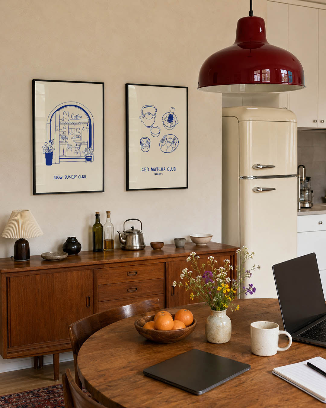 Koffiehuis illustratie Posterset