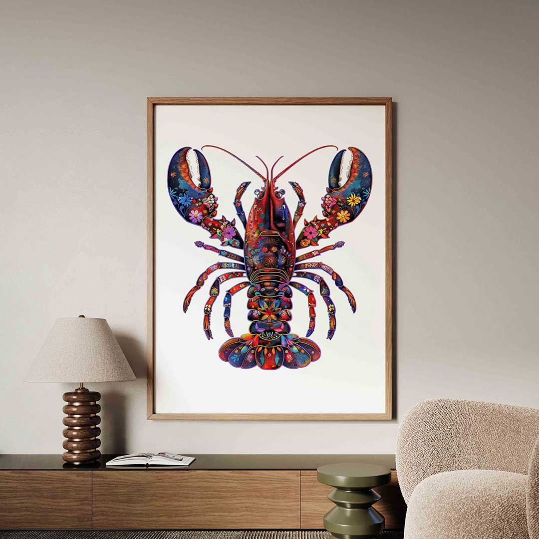 Kleurrijke kreeft Poster