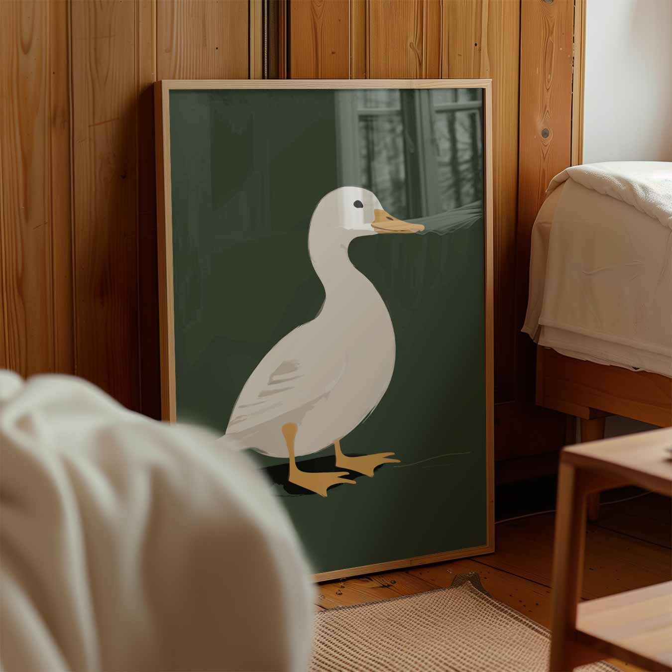 Elegante Eend Illustratie Poster