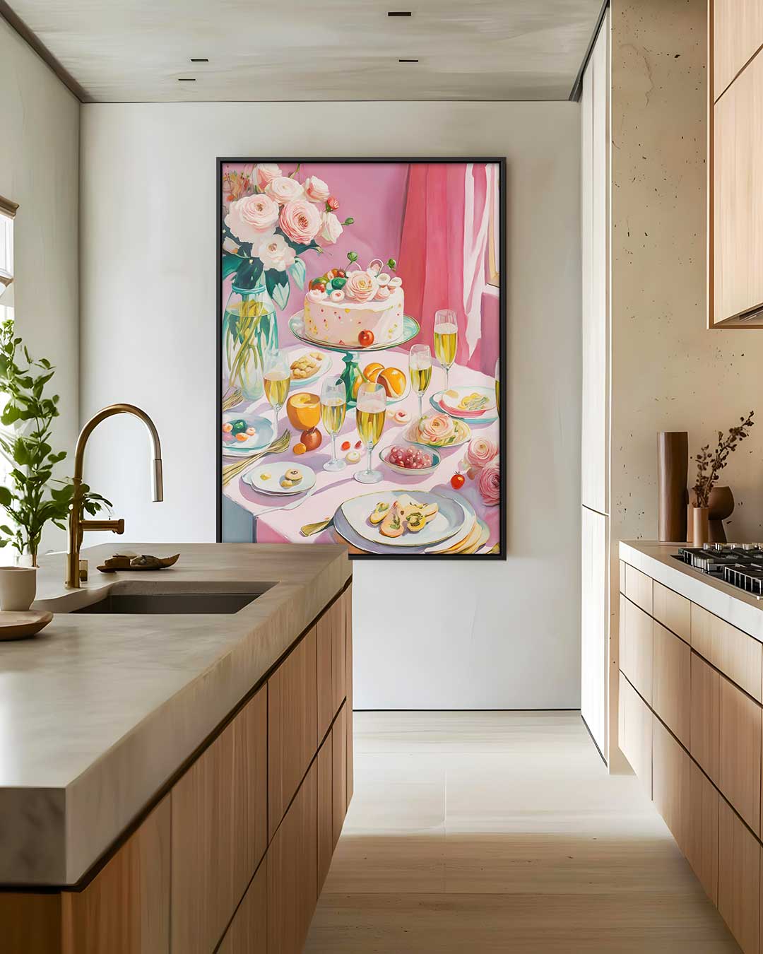 Feestelijke Tafelsfeer Kunstwerk-canvas-dibond-plexiglas-wanddecoratie-WallArtistic