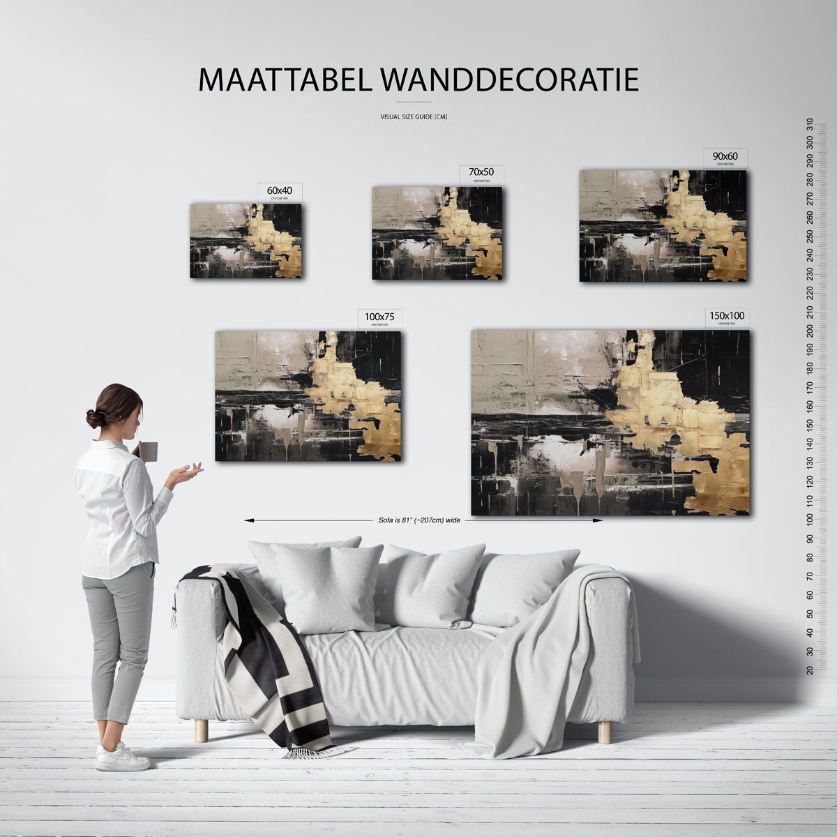 Gelaagde textuur compositie Kunstwerk