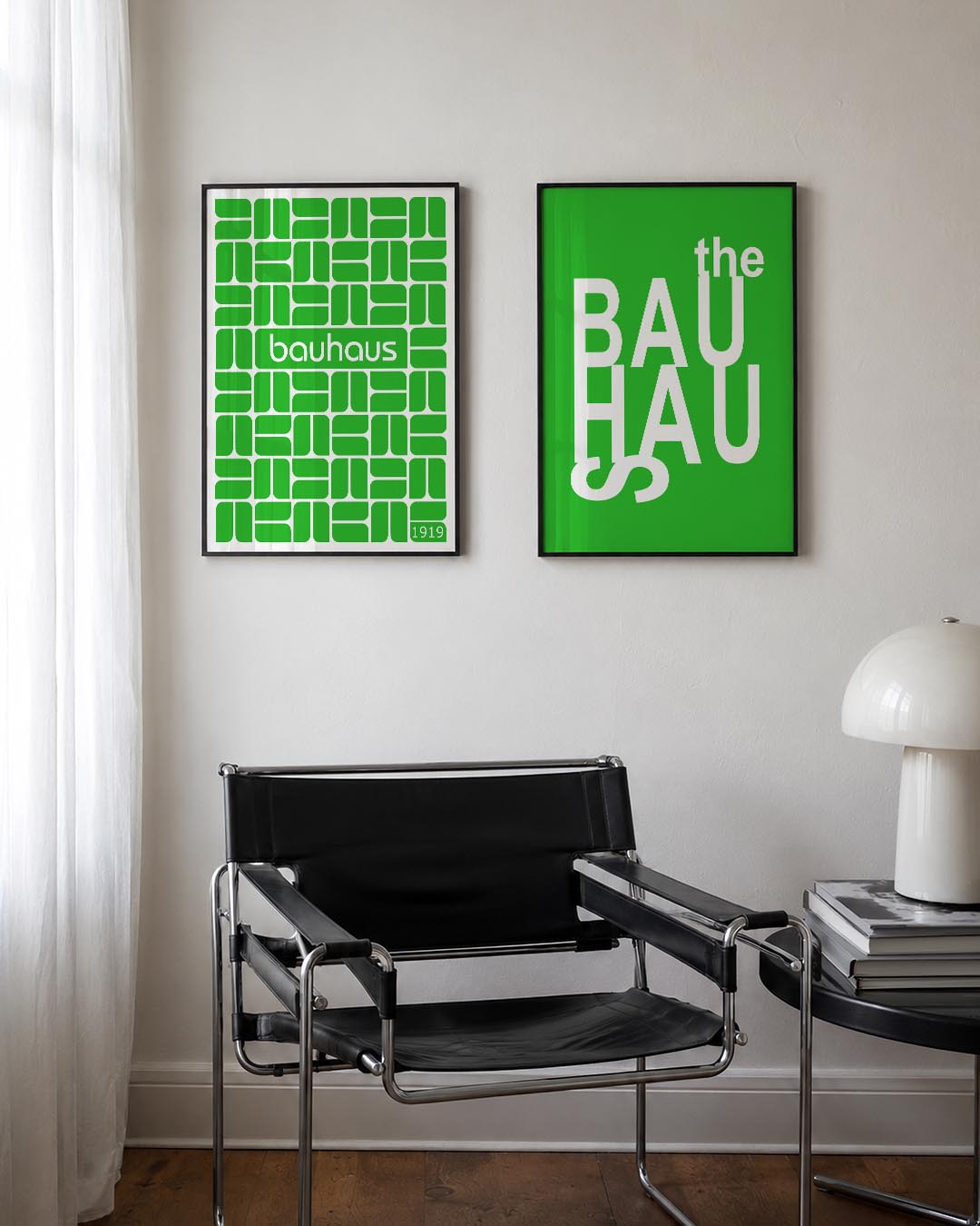 Groene vormenritme Posterset