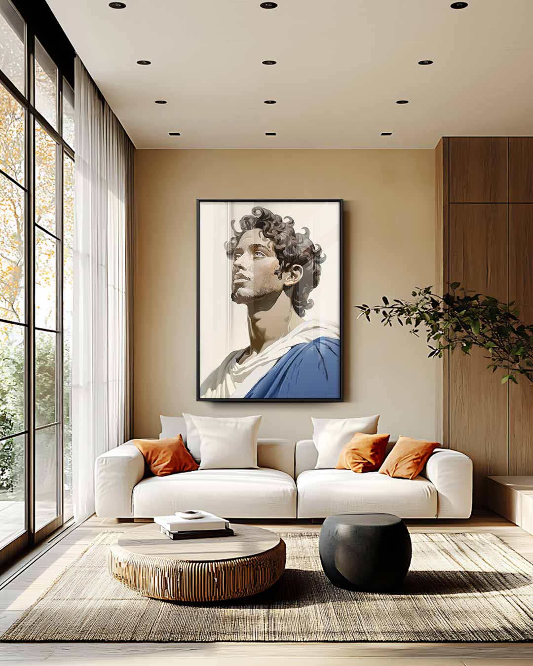 Moderne Klassieke Portretkunst Kunstwerk-canvas-dibond-plexiglas-wanddecoratie-WallArtistic