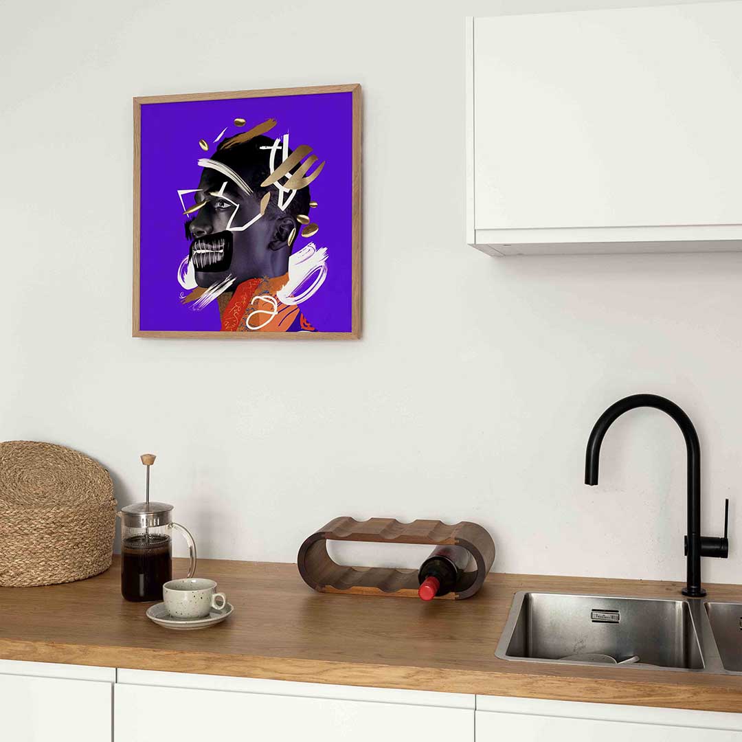 Abstracte portret Poster
