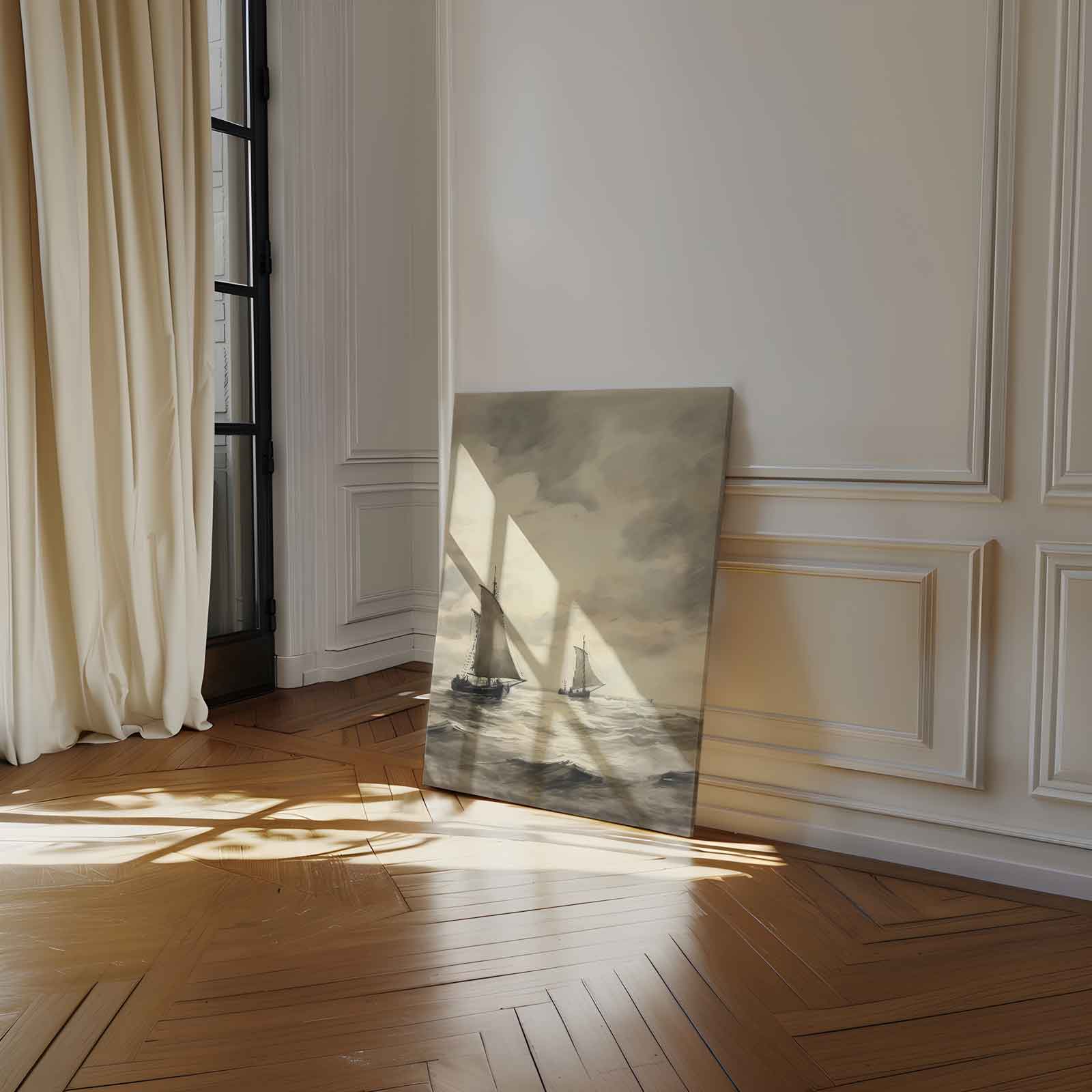 Zeilen op de Open Zee Kunstwerk-canvas-dibond-plexiglas-wanddecoratie-WallArtistic