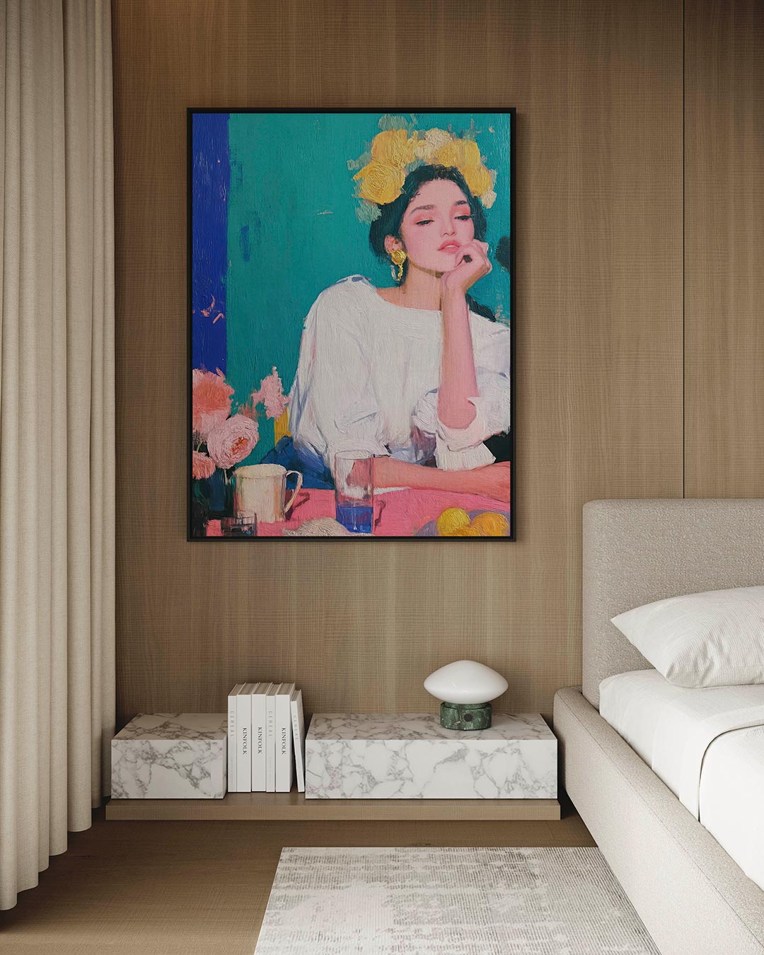 Dromerige portret compositie Kunstwerk