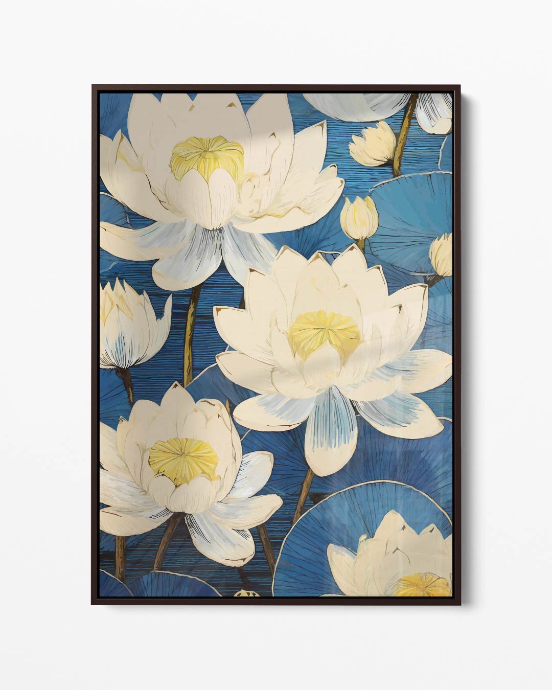 Droomachtige Waterlelies Kunstwerk-canvas-dibond-plexiglas-wanddecoratie-WallArtistic