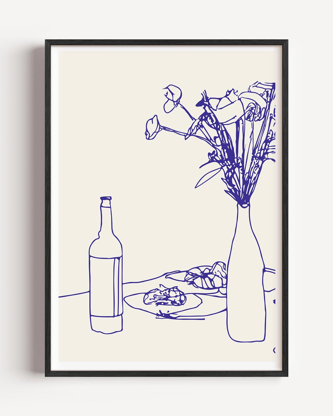 Elegante Line Art Bloemenposter-WallArtistic