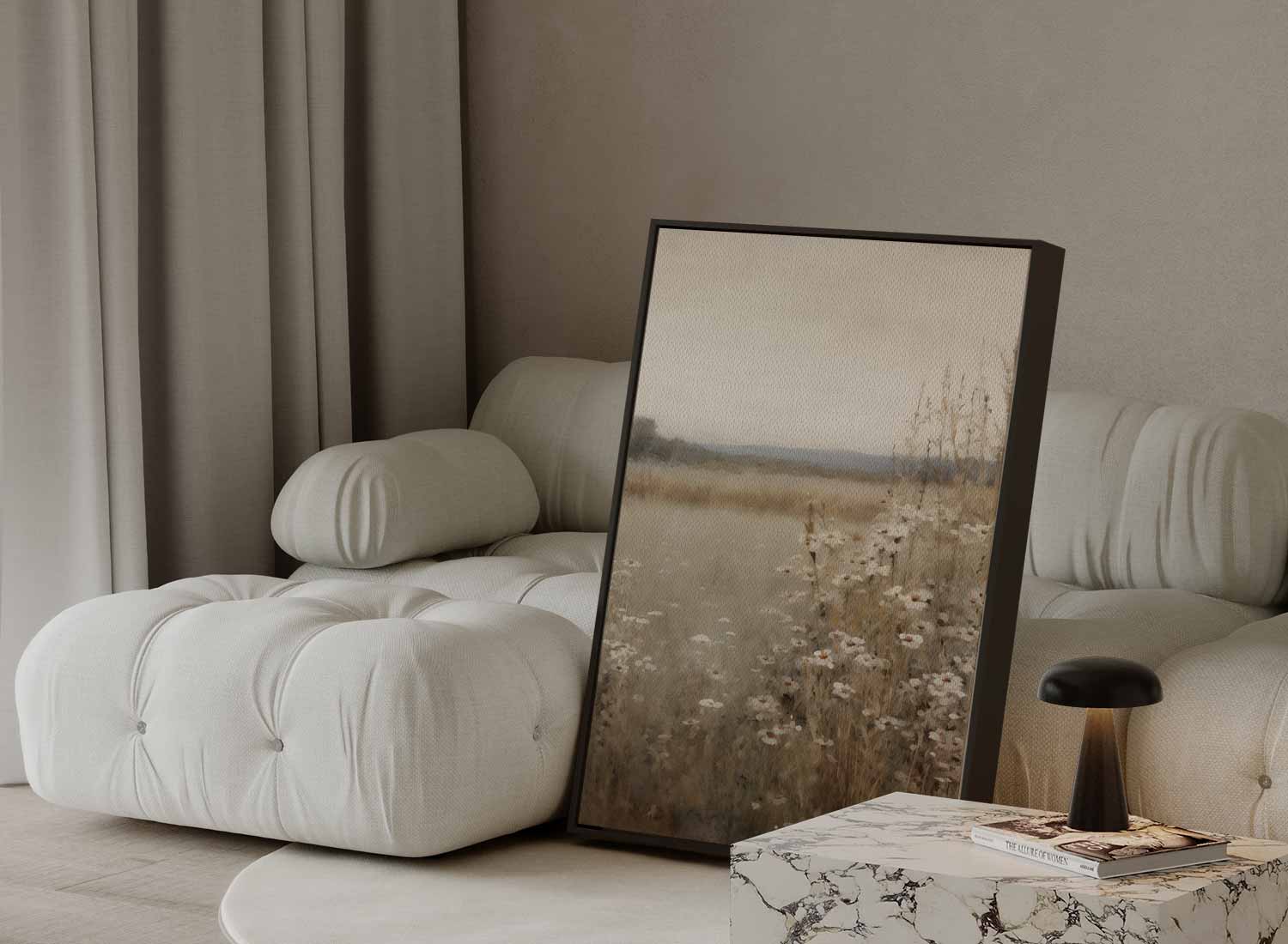 Zomersereniteit in de Weide Kunstwerk-canvas-dibond-plexiglas-wanddecoratie-WallArtistic
