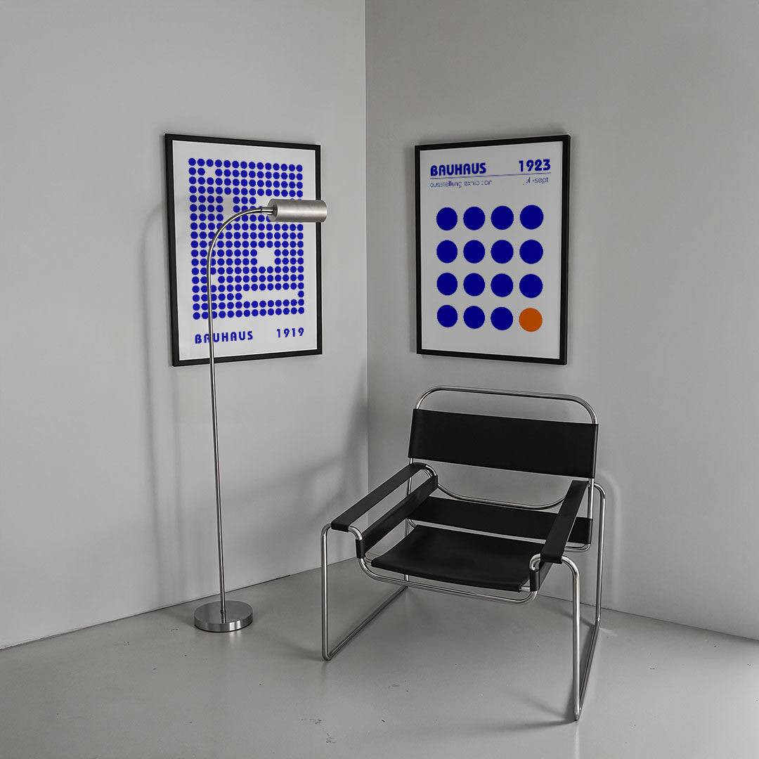 Puntpatroon blauw Posterset