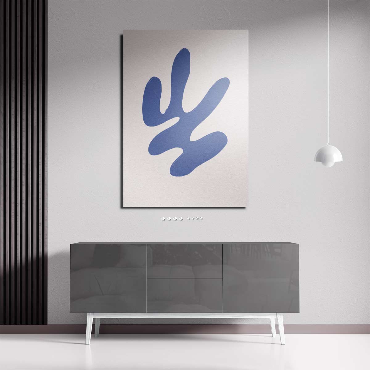 Blauwe Organische Vormen Kunstwerk-canvas-dibond-plexiglas-wanddecoratie-WallArtistic