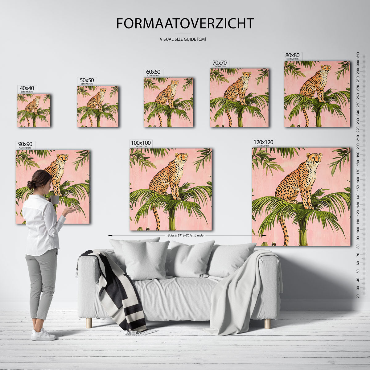 Cheetah op palm Poster