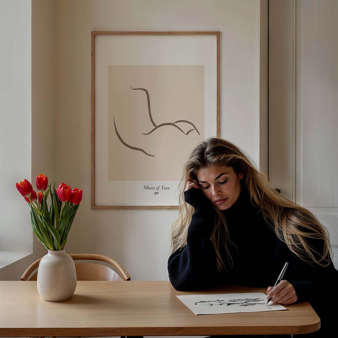 Minimalistische Sensualiteit Poster-WallArtistic