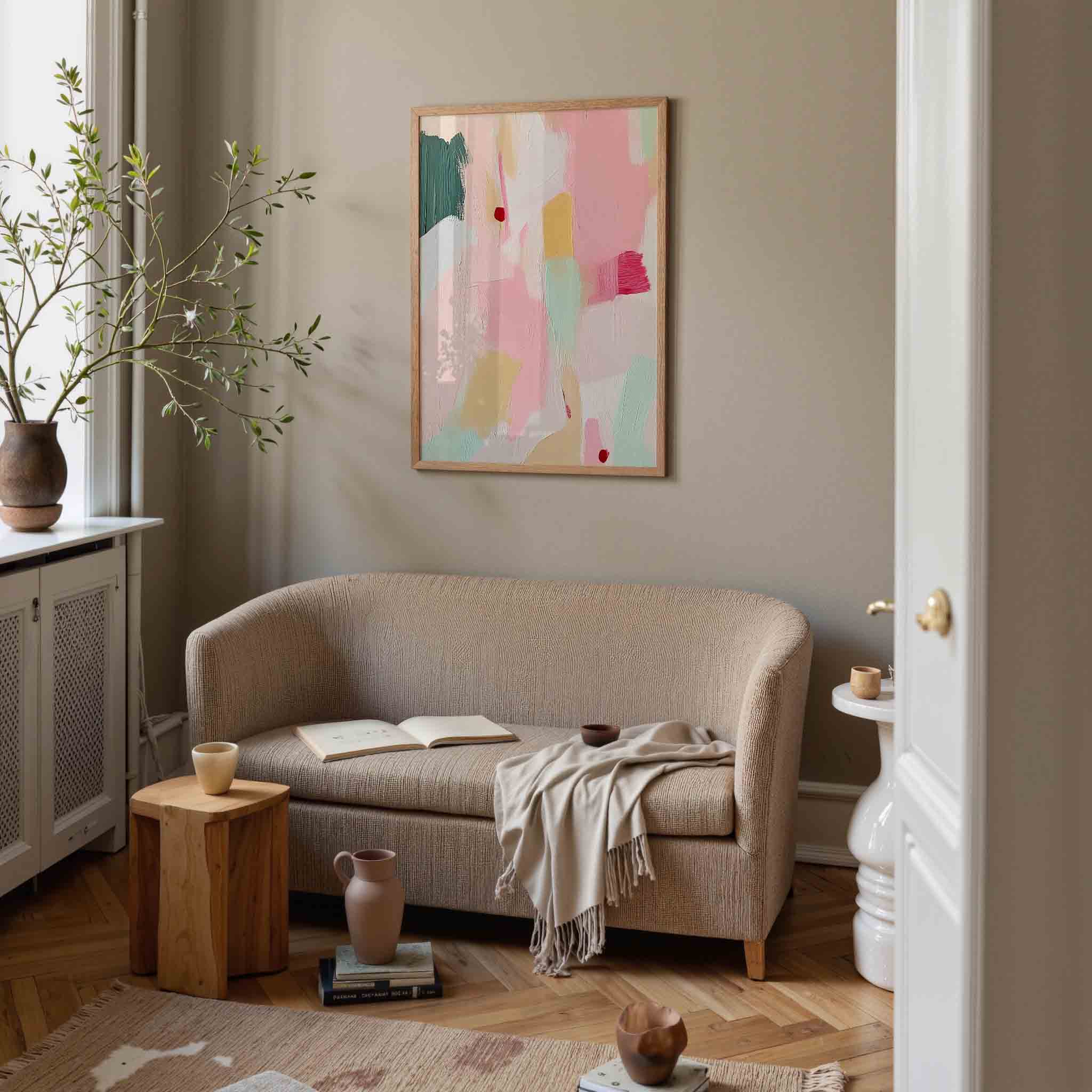 Abstracte pastelkleuren Poster