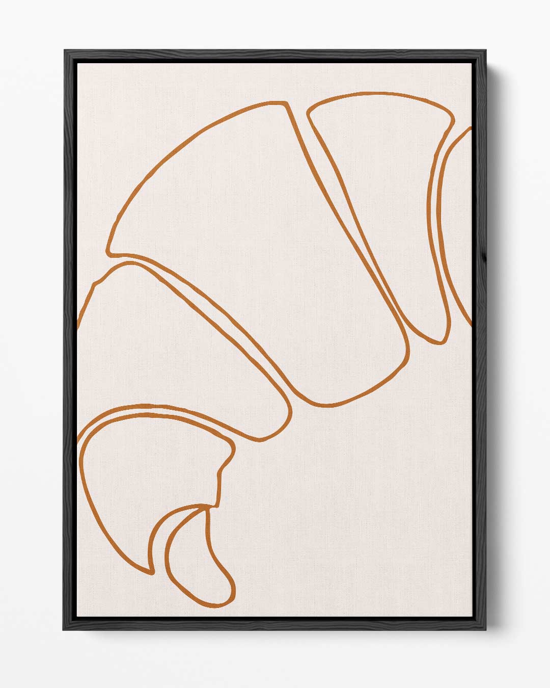 Simpele Croissant Sketch Kunstwerk-canvas-dibond-plexiglas-wanddecoratie-WallArtistic