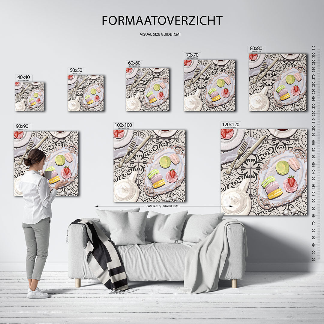 Delicaat desserttafereel Kunstwerk