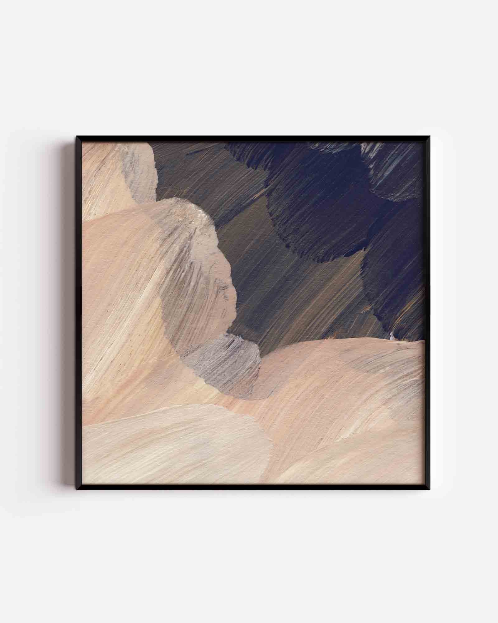 Abstracte penseelstreken Poster