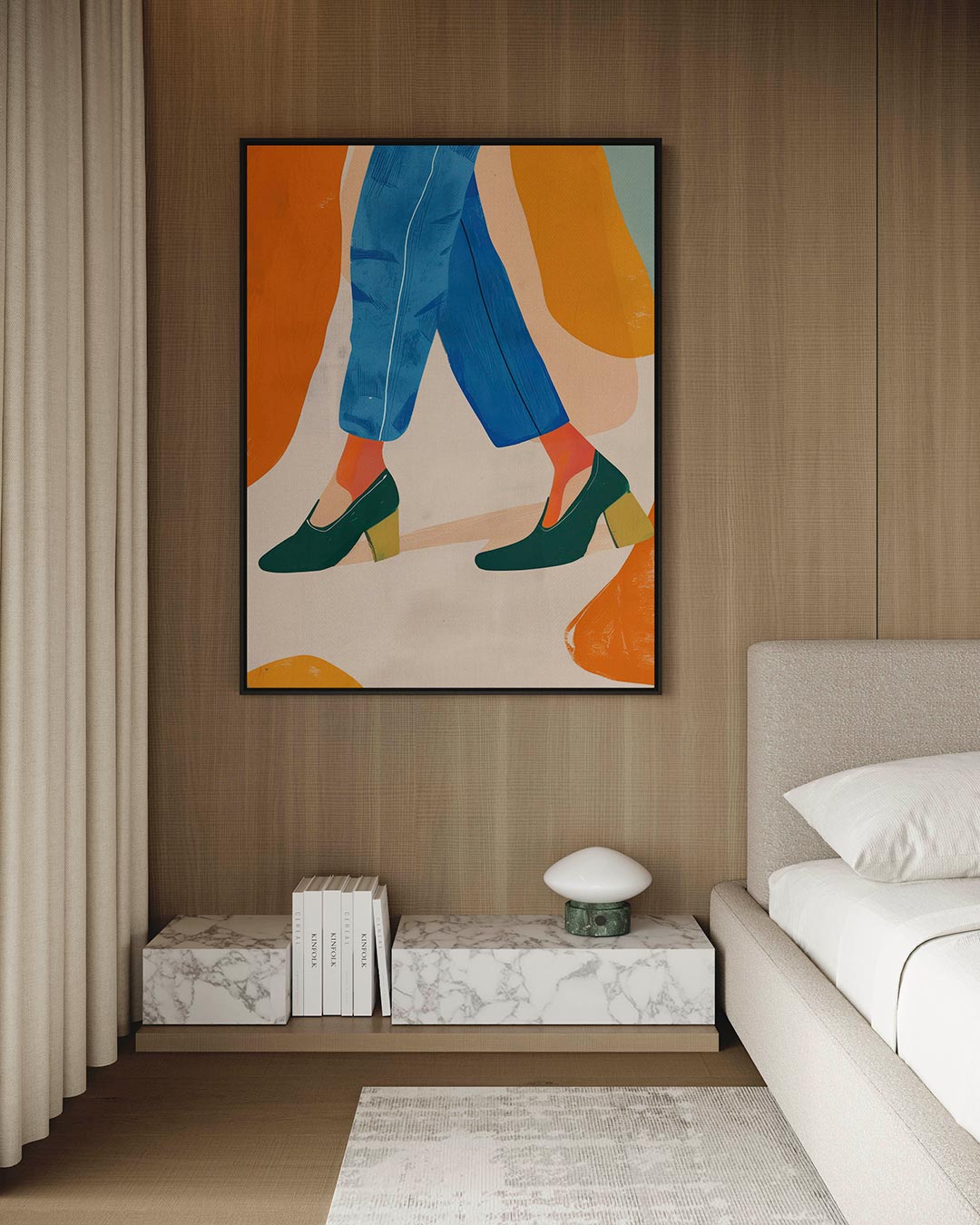 Vrolijke lijnenspel Kunstwerk