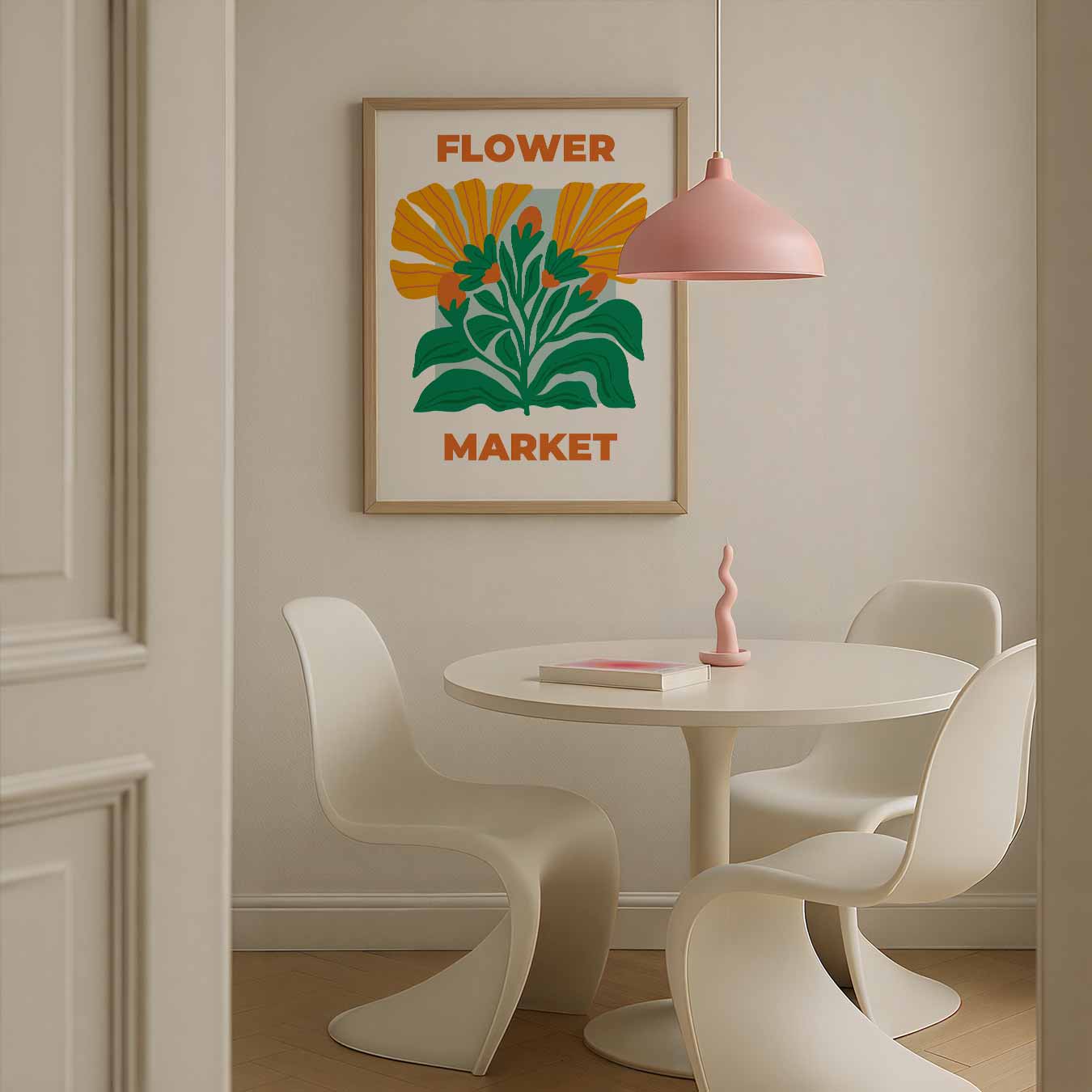 Kleurrijke Bloemenmarkt Poster