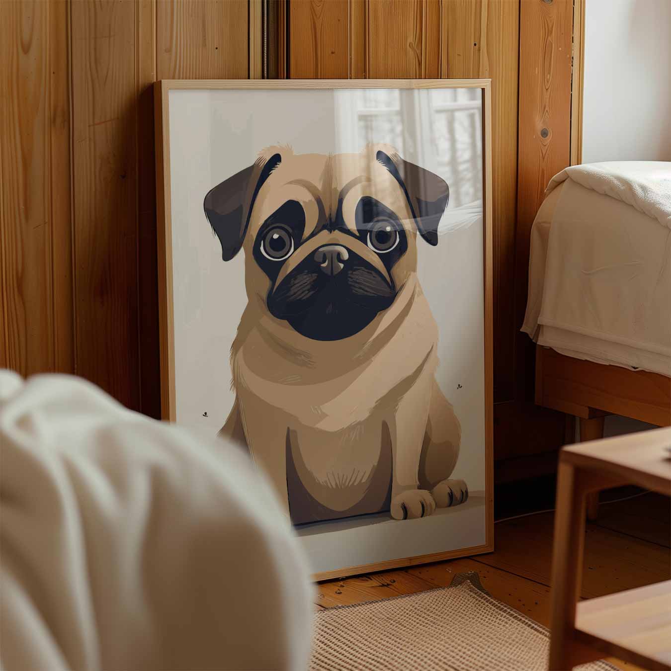 Schattige Mopshond Poster