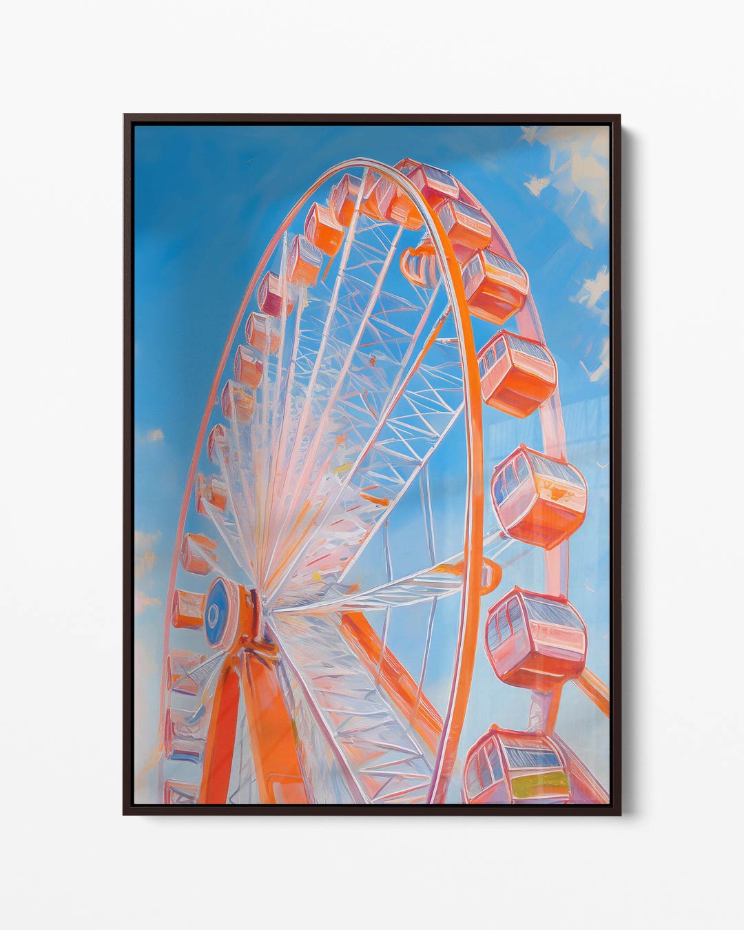Vrolijk Reuzenrad in de Lucht Kunstwerk-canvas-dibond-plexiglas-wanddecoratie-WallArtistic
