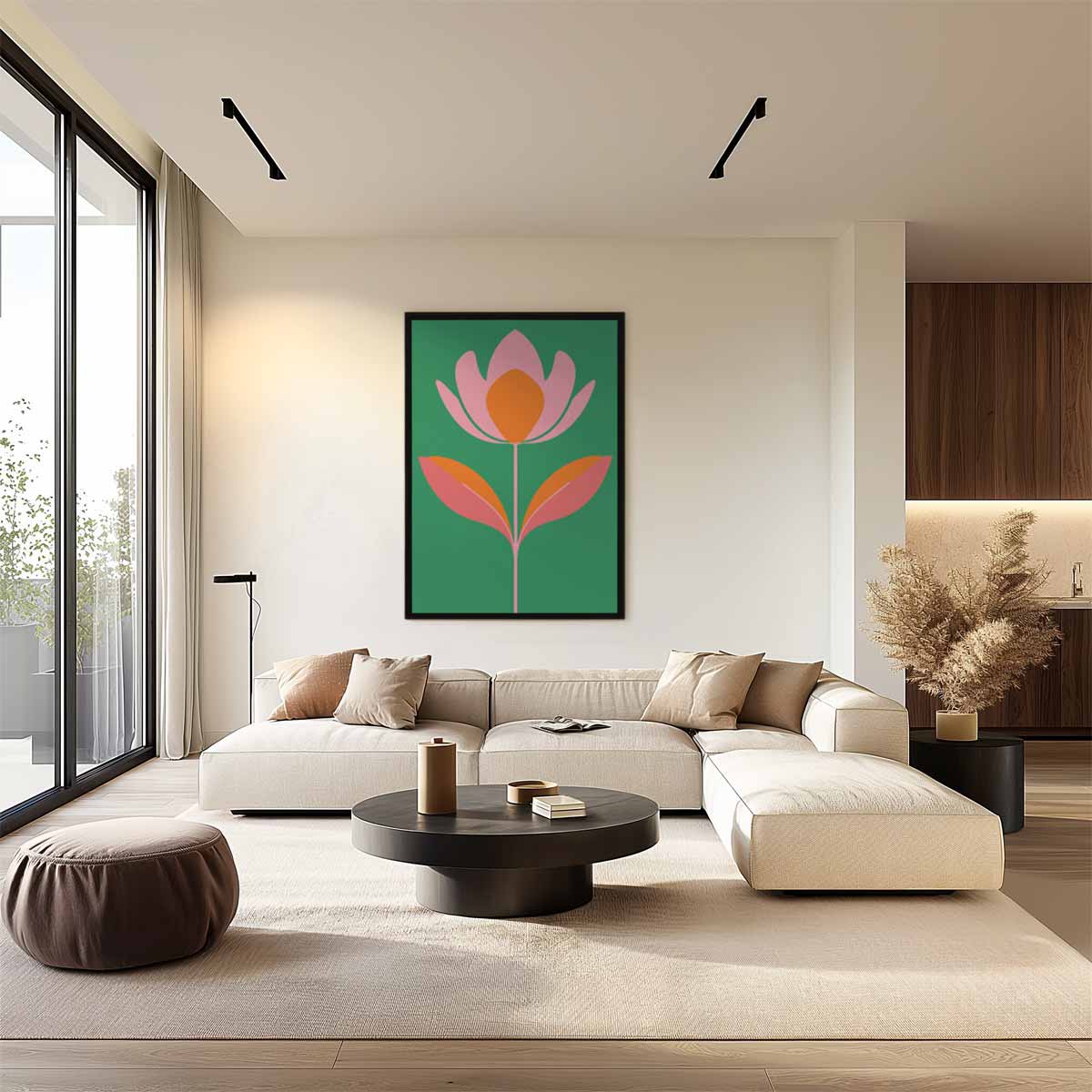 Bloemvol Geluk Kunstwerk-canvas-dibond-plexiglas-wanddecoratie-WallArtistic