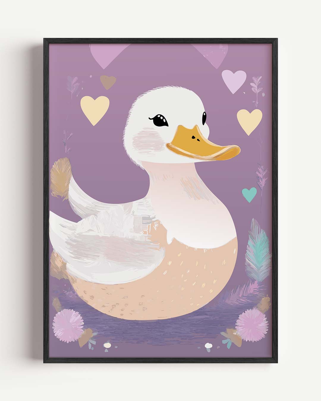 Schattige Eend Illustratie Poster