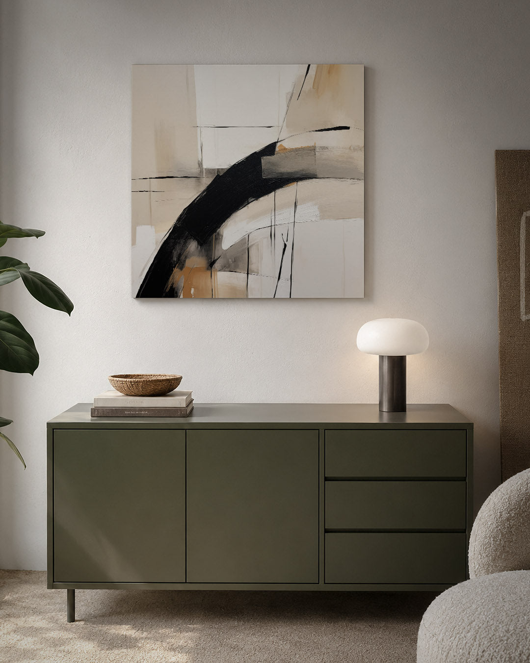 Dynamische lijnen compositie Kunstwerk