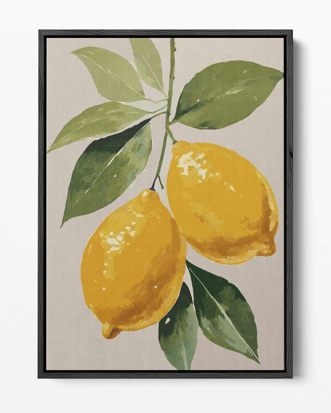 Verfrissende Citroenen Illustratie Kunstwerk-canvas-dibond-plexiglas-wanddecoratie-WallArtistic