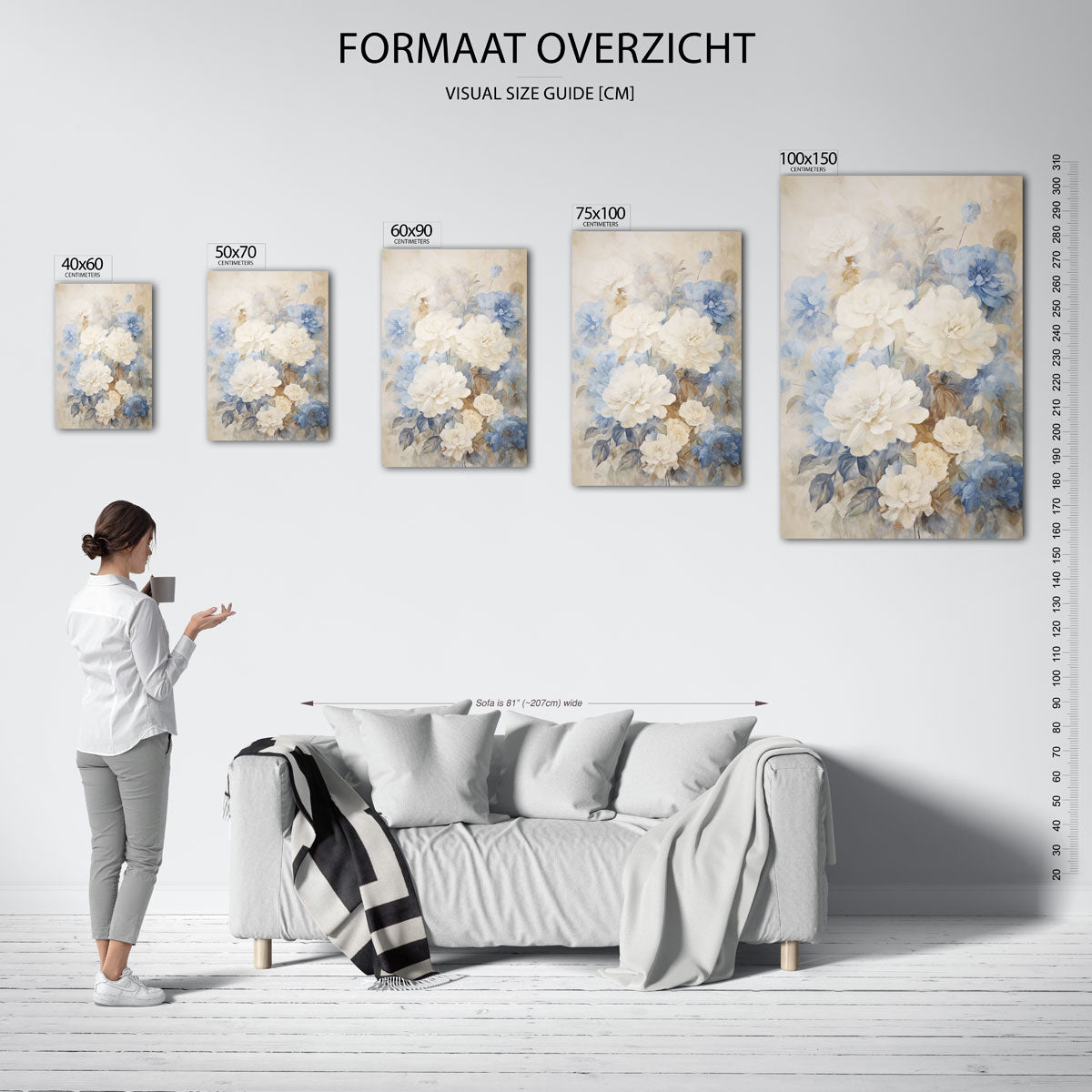 Bloemrijke compositie Kunstwerk