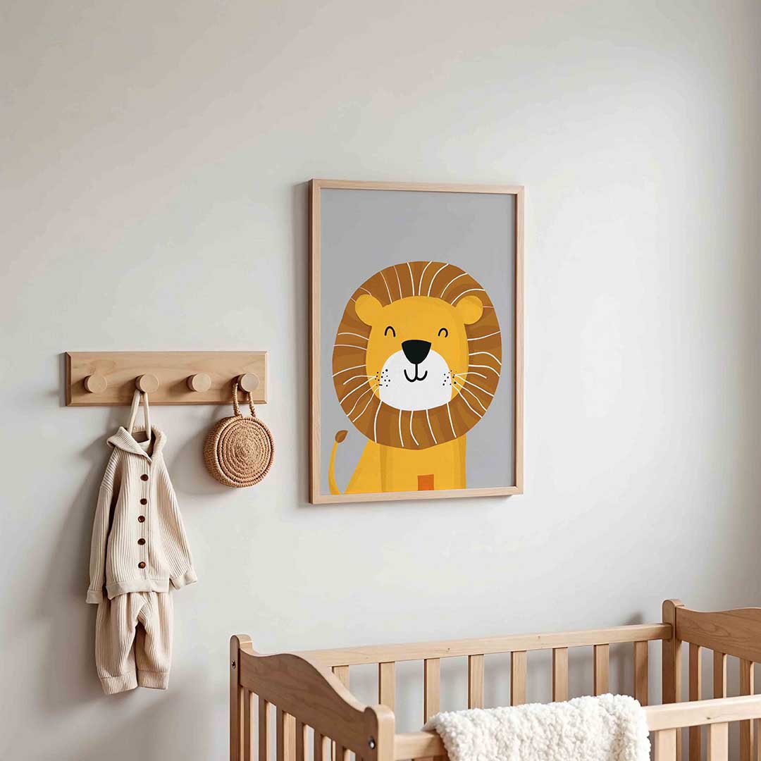 Lachende leeuw Poster