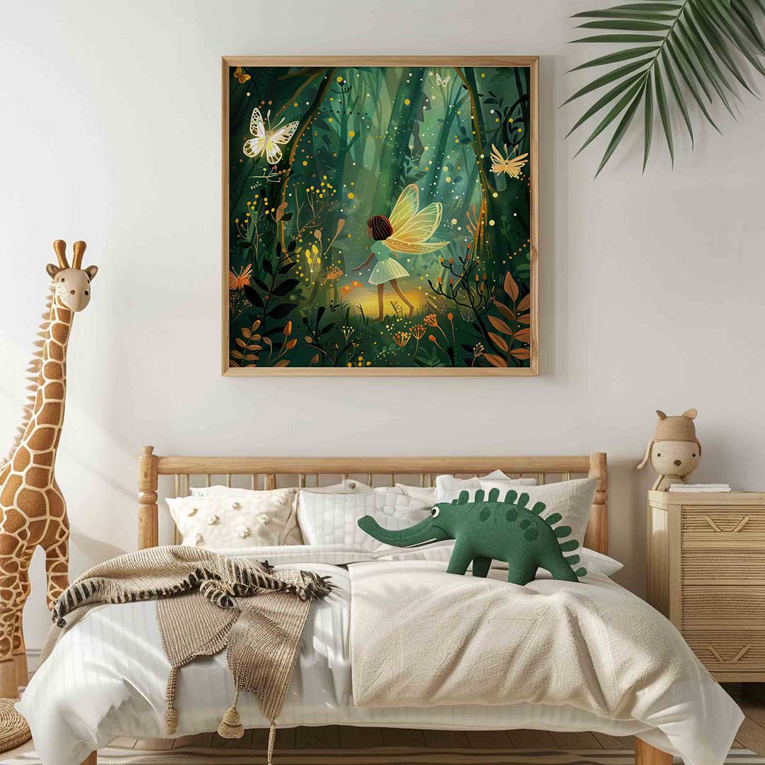 Vleugels en bos Poster