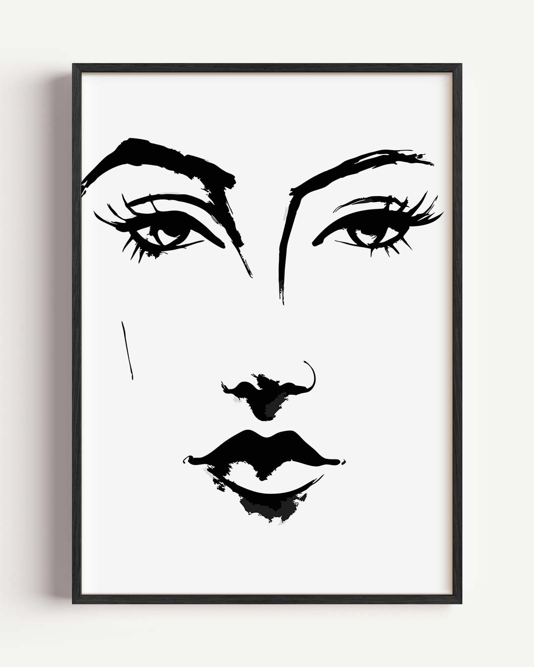 Minimalistische Gezichtskunst Poster