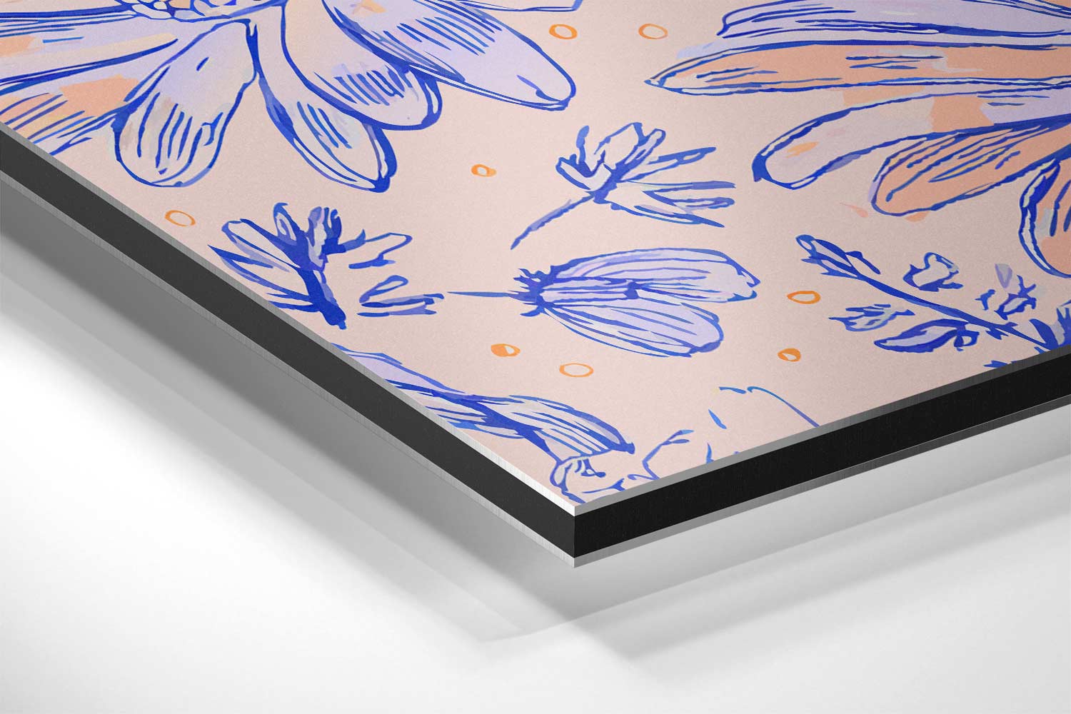 Bloemenpracht Illustratie Kunstwerk-canvas-dibond-plexiglas-wanddecoratie-WallArtistic