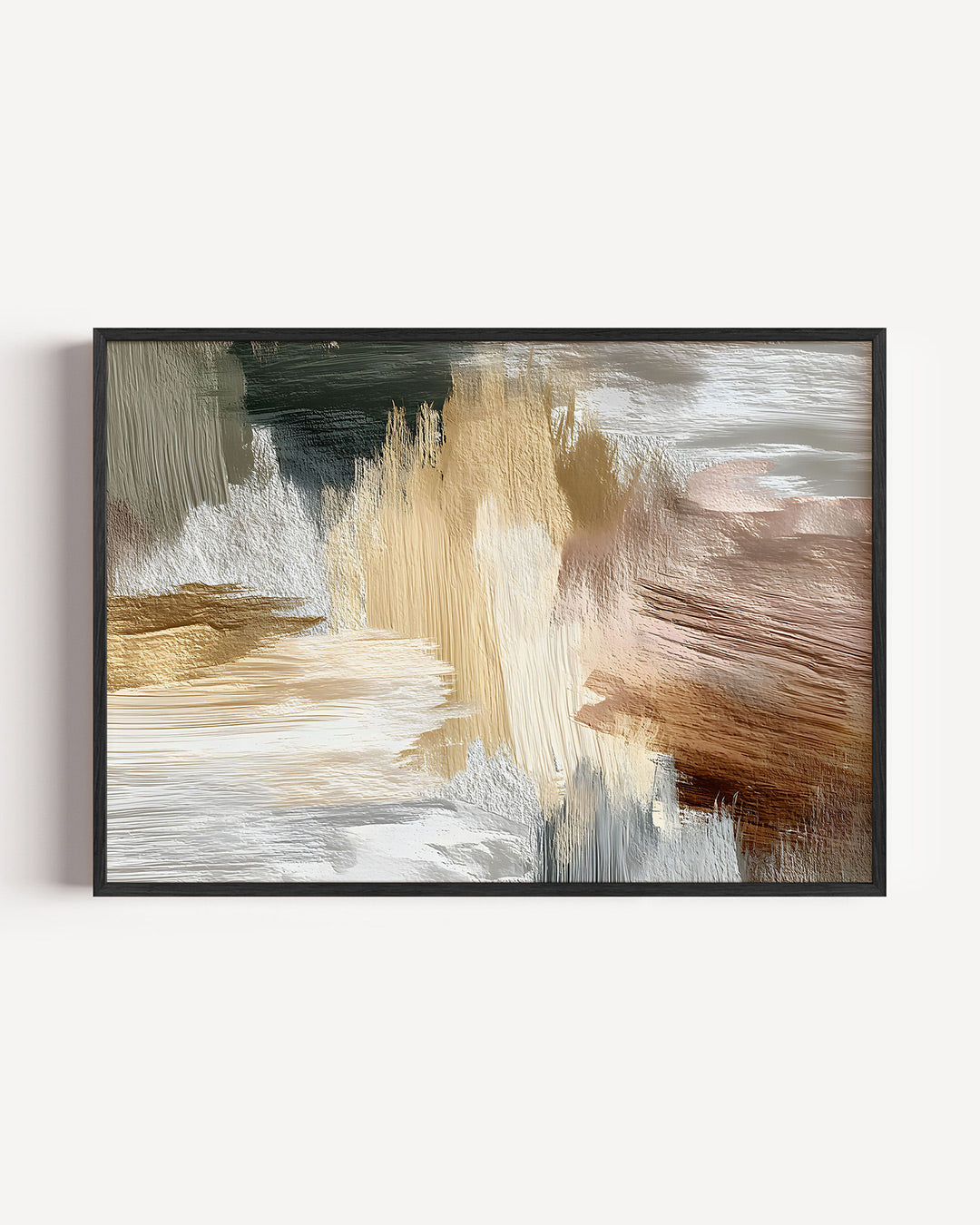 Abstracte penseelstreken Poster