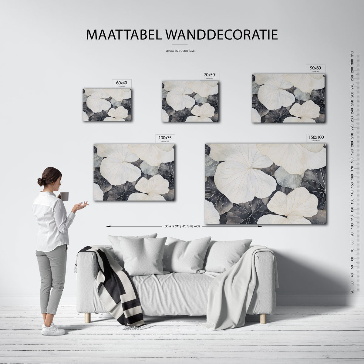 Organische bladvormen Kunstwerk