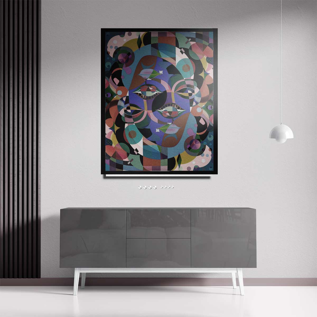 Kleurrijke Abstractie Kunstwerk-canvas-dibond-plexiglas-wanddecoratie-WallArtistic