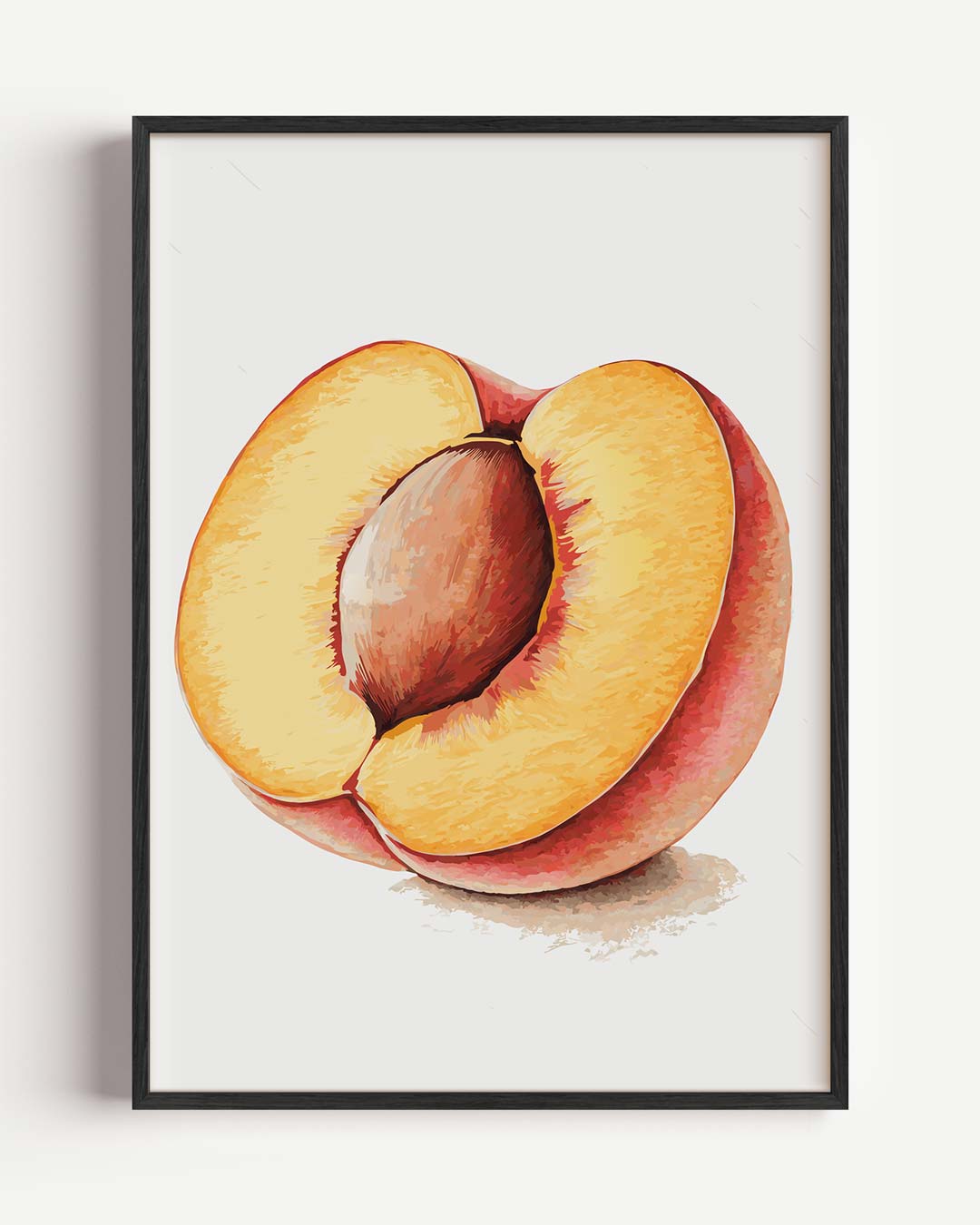 Zonnige Perzik Illustratie Poster