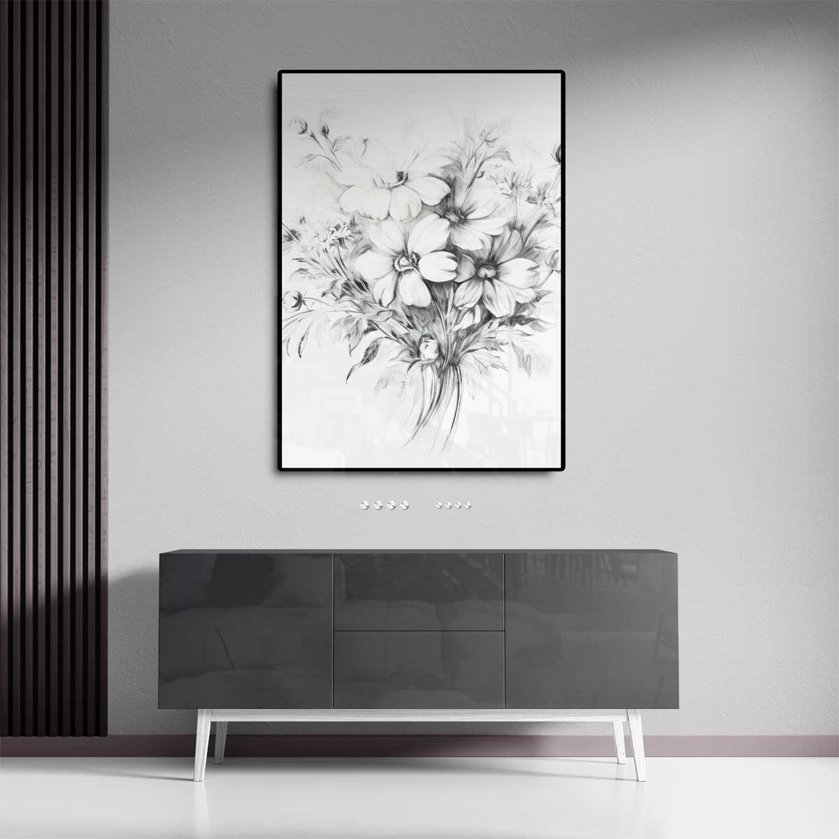 Zachte Bloesem Schets Kunstwerk-canvas-dibond-plexiglas-wanddecoratie-WallArtistic