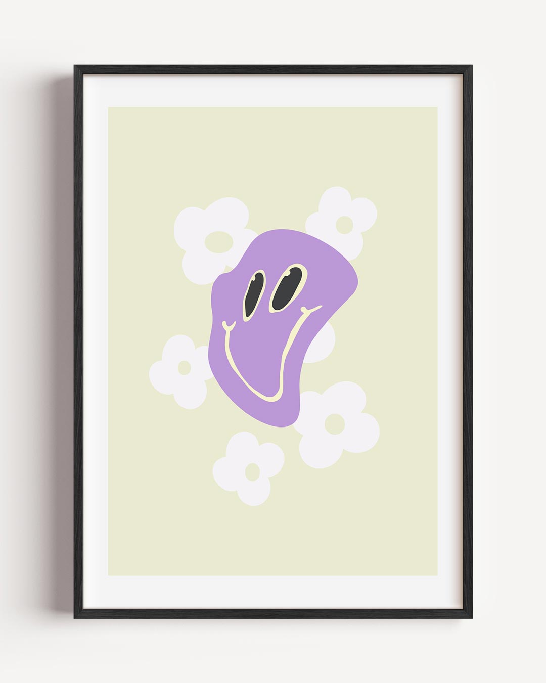 Vrolijke Paarse Glimlach Poster-WallArtistic