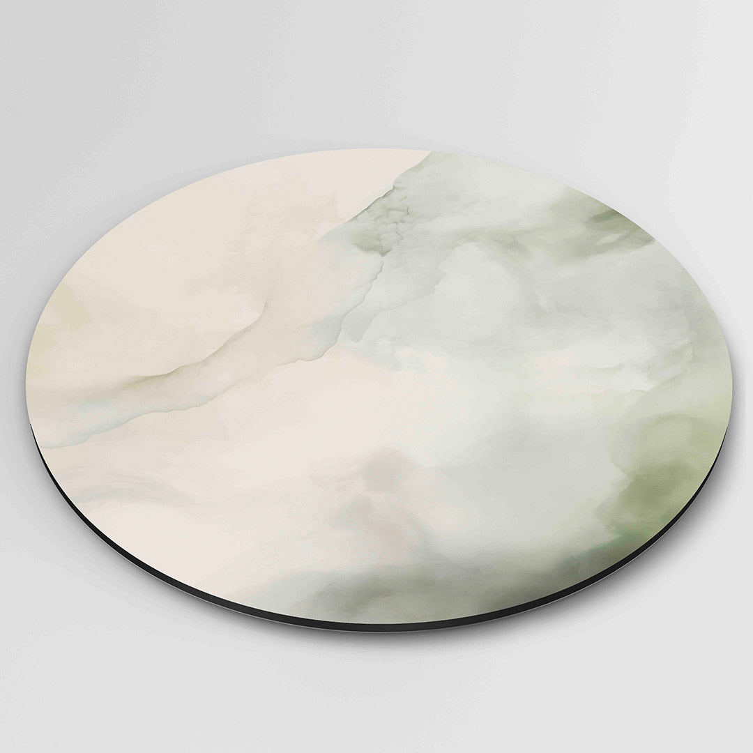 Abstracte groene en beige Muurcirkel