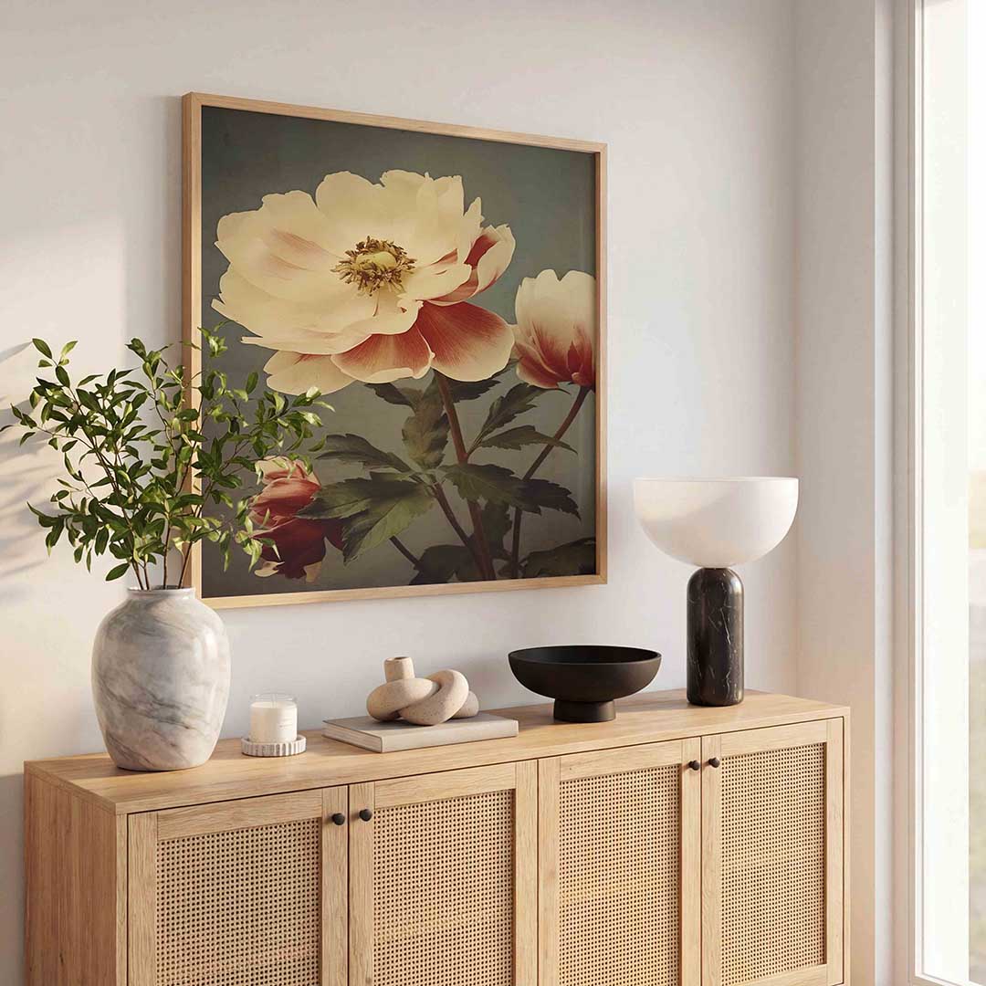 Bloemen in zachte tinten Poster