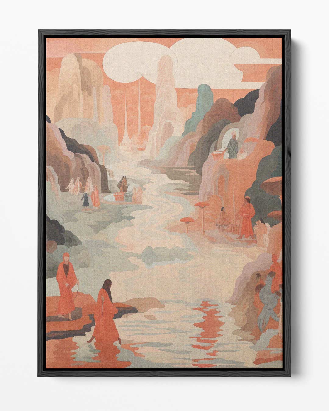 Magisch Landschap in Zachte Tinten Kunstwerk-canvas-dibond-plexiglas-wanddecoratie-WallArtistic