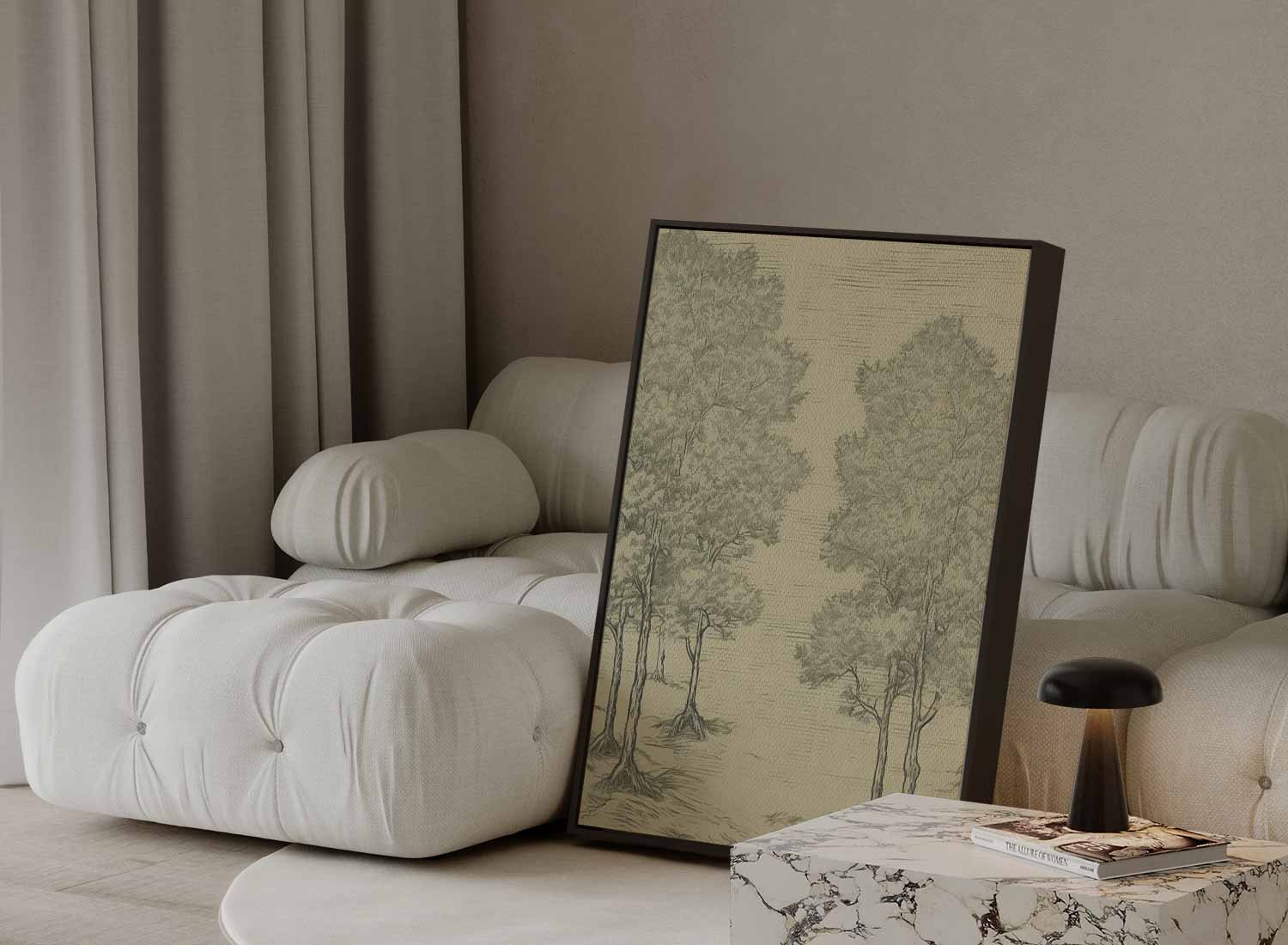 Zachte Bosimpressie Kunstwerk-canvas-dibond-plexiglas-wanddecoratie-WallArtistic