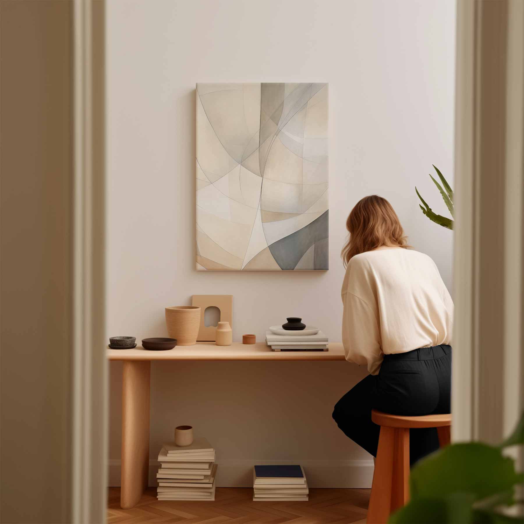 Lyrische Lijnen Kunstwerk-canvas-dibond-plexiglas-wanddecoratie-WallArtistic