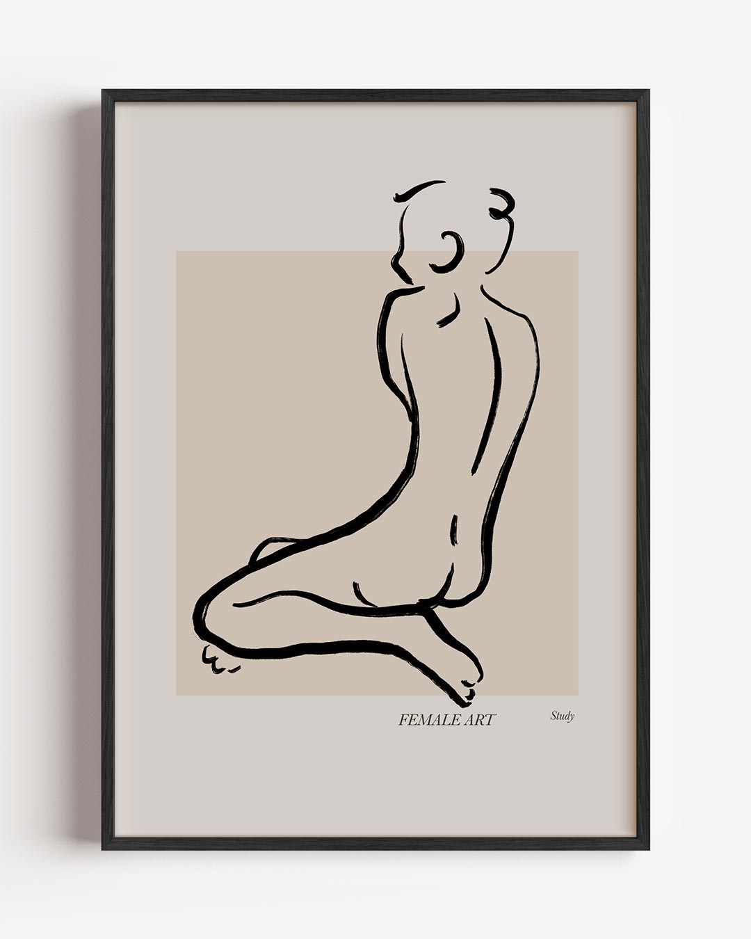 Elegante Vrouwelijke Silhouet Poster-WallArtistic