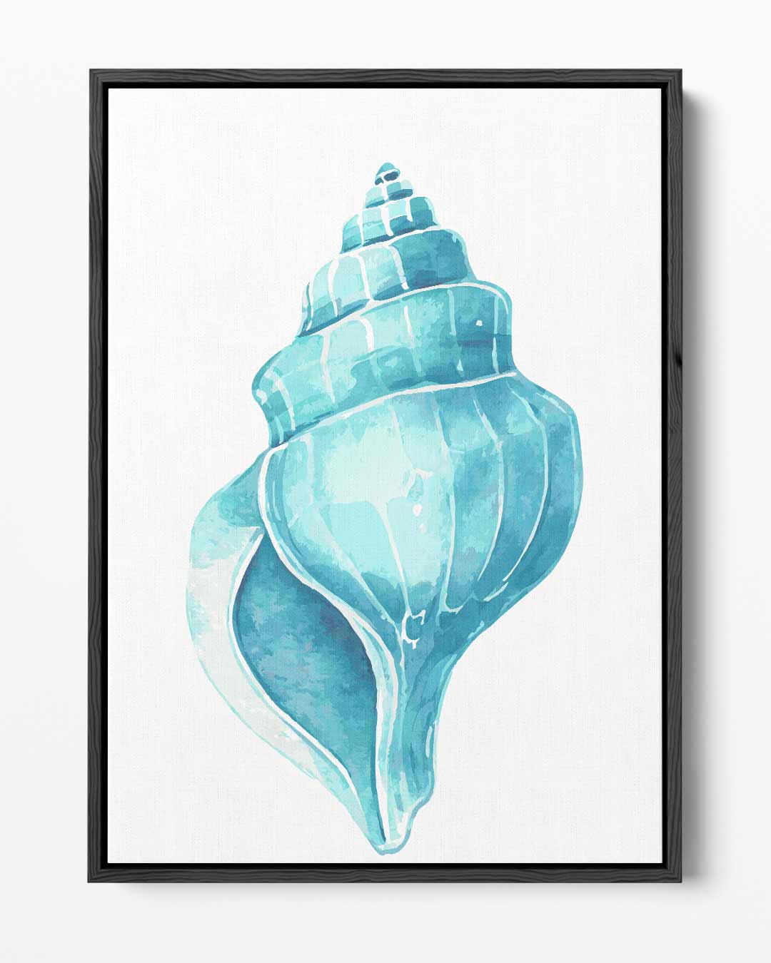 Turquoise Zeeschelp Kunstwerk Kunstwerk-canvas-dibond-plexiglas-wanddecoratie-WallArtistic